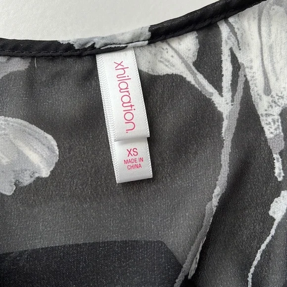 Xhilaration Floral Print & Black Shell Lining Dress XS - Picture 11 of 16